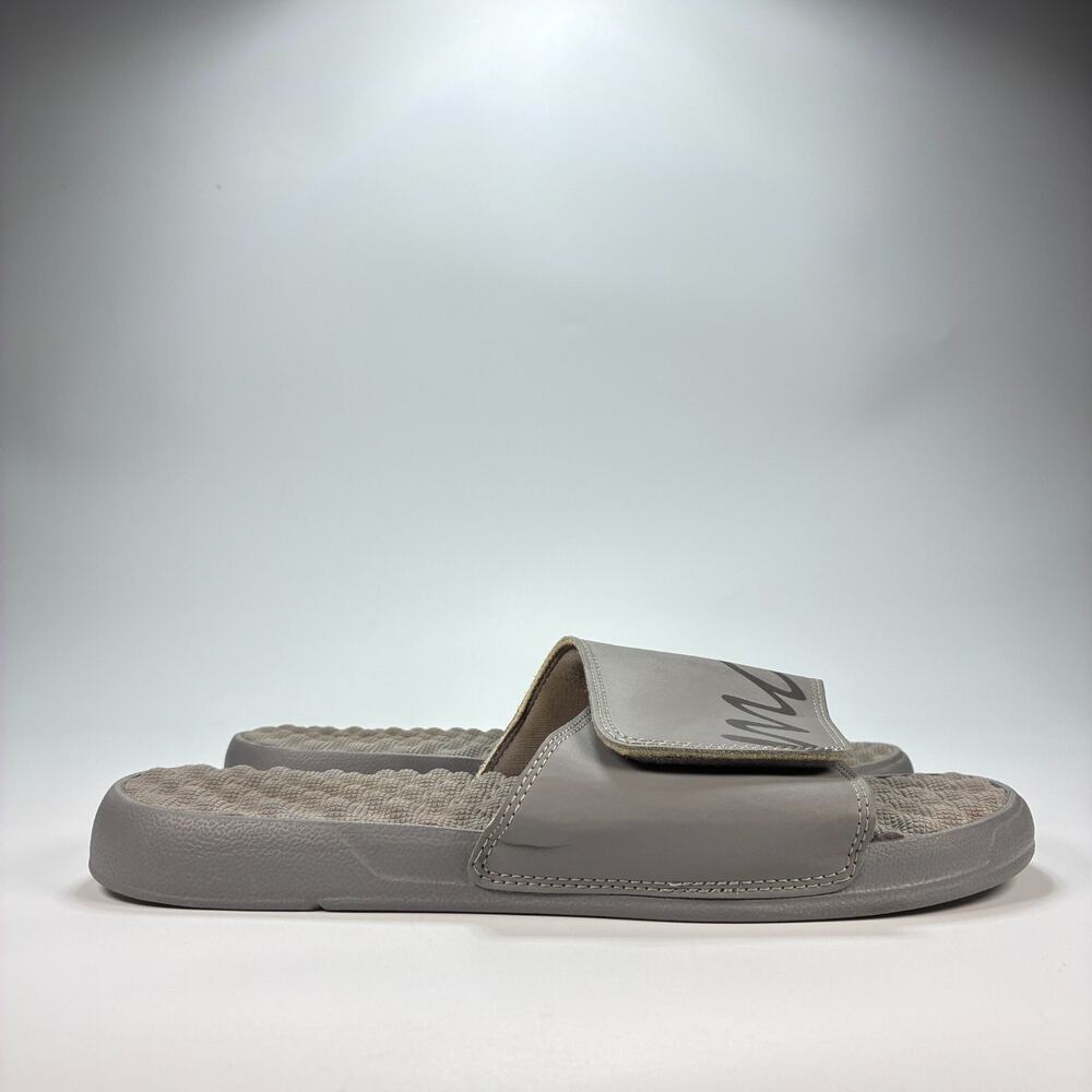 ISlide Gray Adjustable Strap Slip On Slides Sandals 475433-23 Women's Size 8